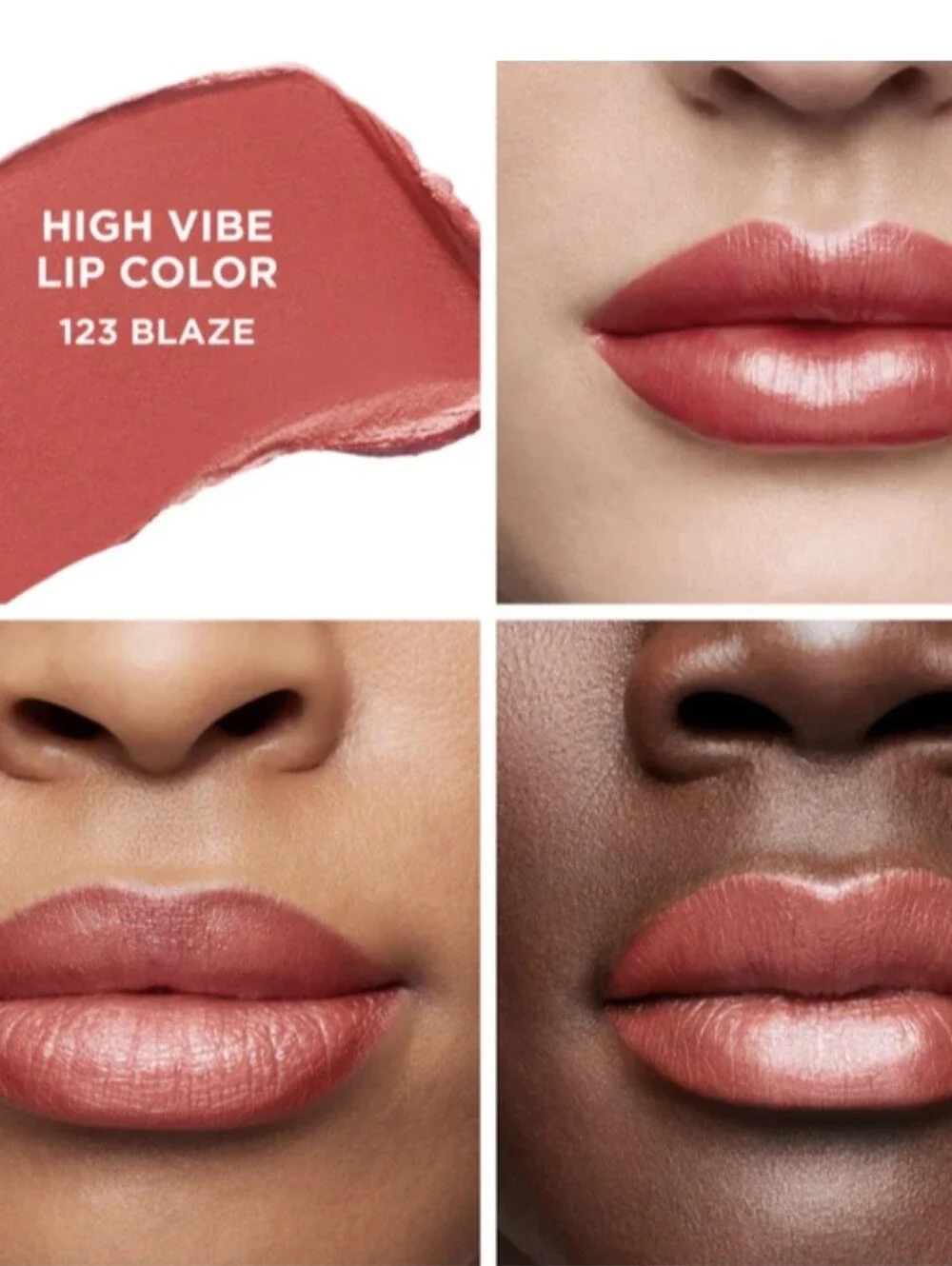 Laura Mercier High Vibe Lip Color: Blaze (123 Warm Pink), .05oz, NIB